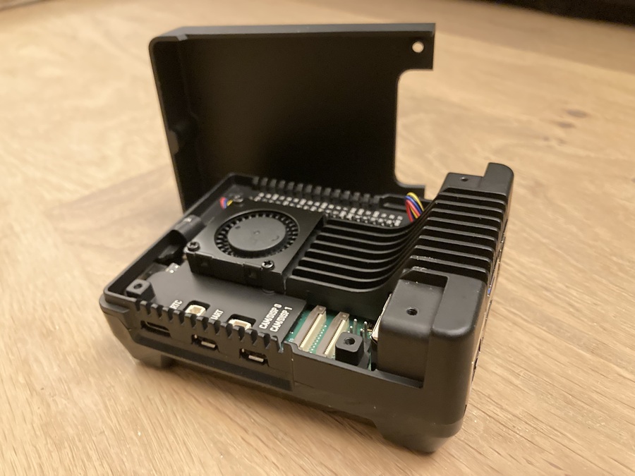 Raspberry Pi 5 in an Argon NEO 5 BLCK case